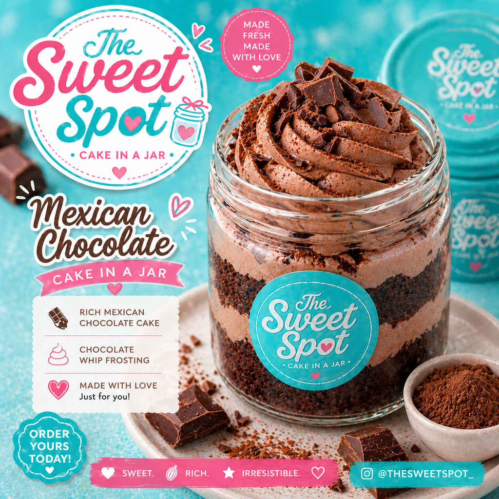 An assortment of decadent cake-in-a-jar flavors