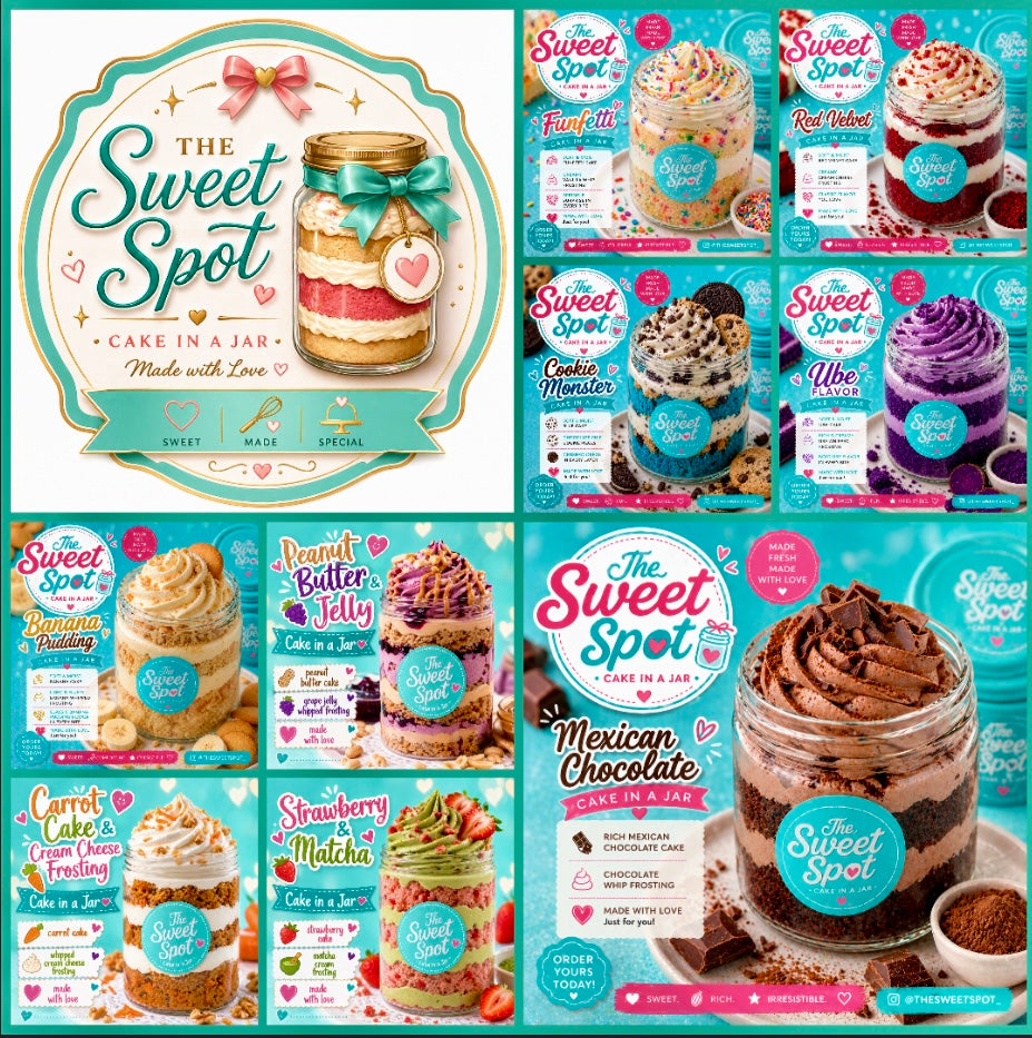 Sweet layers of happiness in every jar ✨🍰 Grab your favorite Cake in a Jar flavor today!